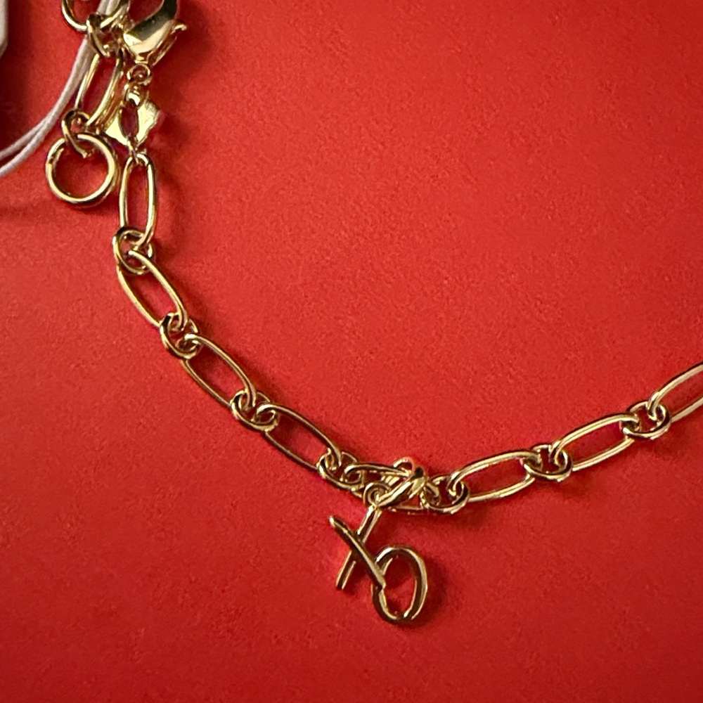 Kendra Scott Gold Chain Bracelet Valentines charms - Picture 2 of 4